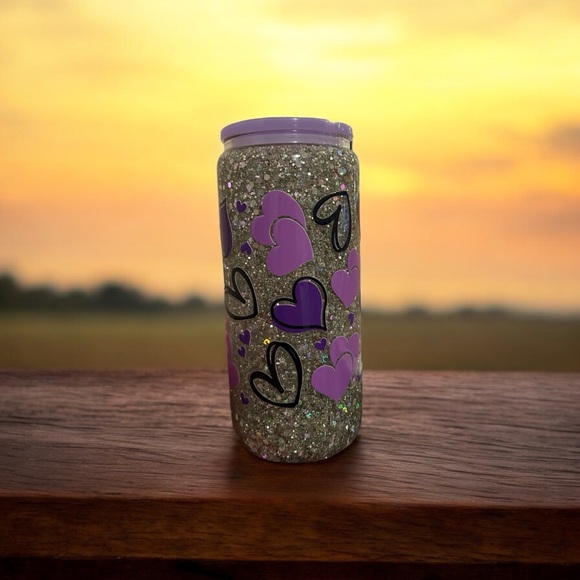 Custom Glitter Tumbler 16 oz - Picture 2 of 2